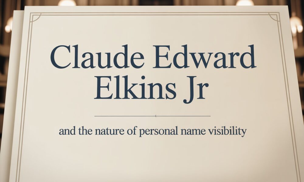 Claude Edward Elkins Jr