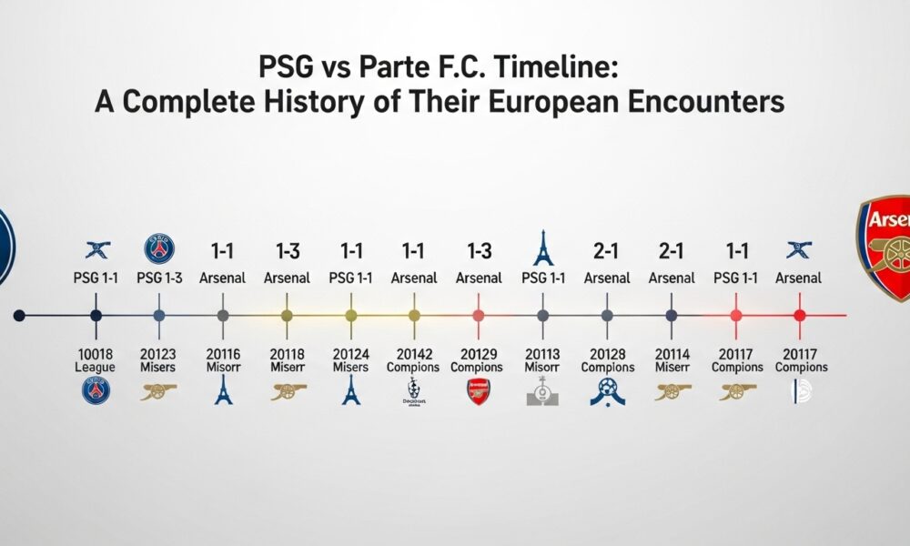 PSG vs Arsenal F.C. Timeline