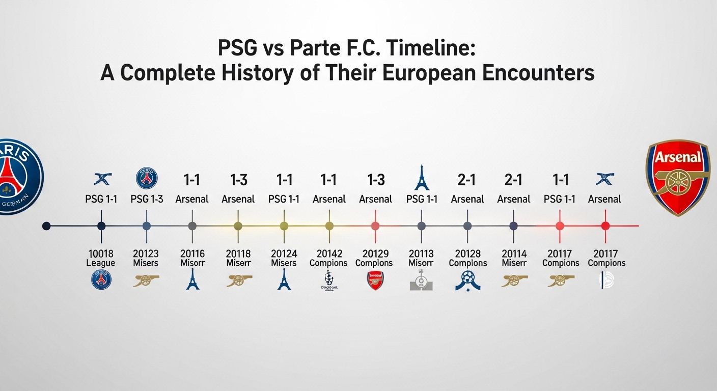 PSG vs Arsenal F.C. Timeline