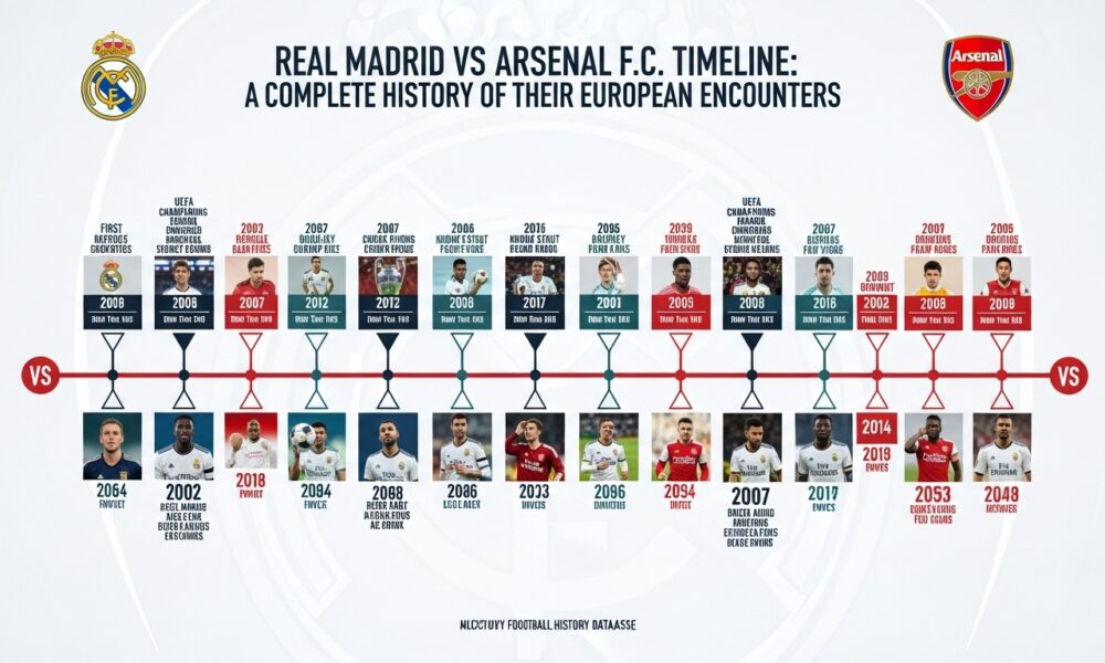 real madrid vs arsenal f.c. timeline