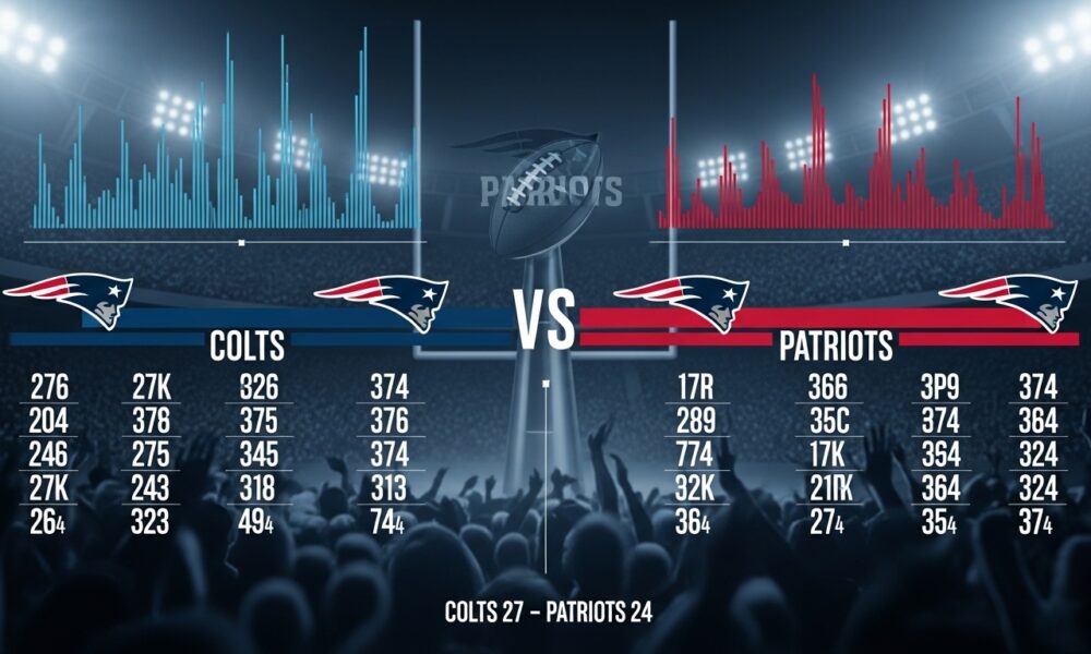 Colts vs New England Patriots match player stats
