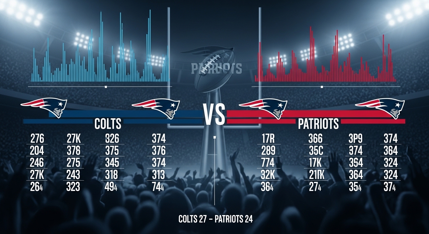 Colts vs New England Patriots match player stats