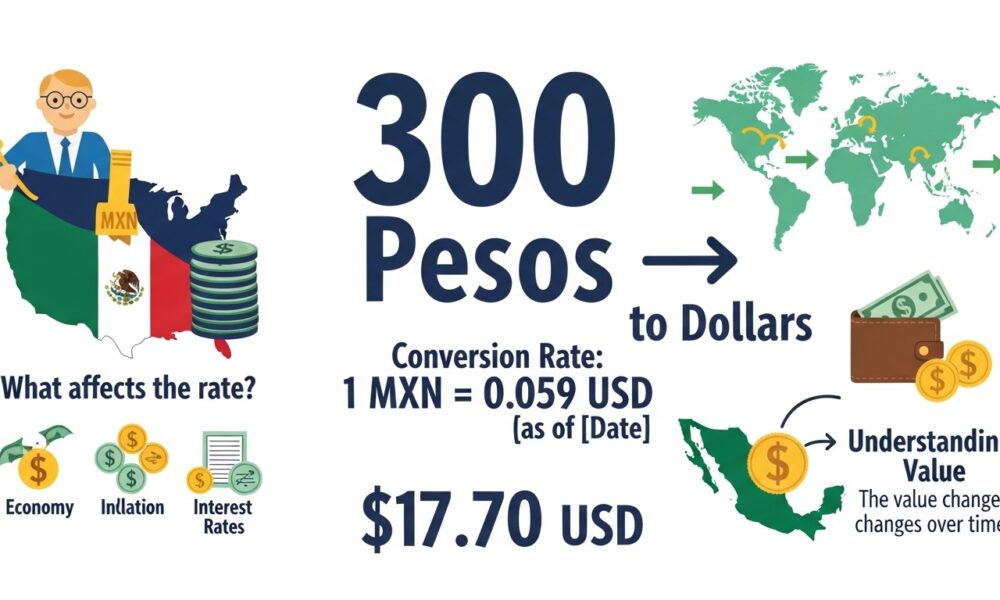  Converting 300 pesos to dollars