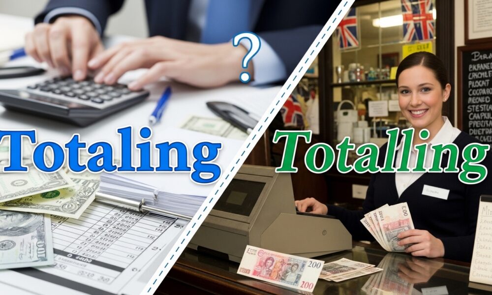 totaling or totalling
