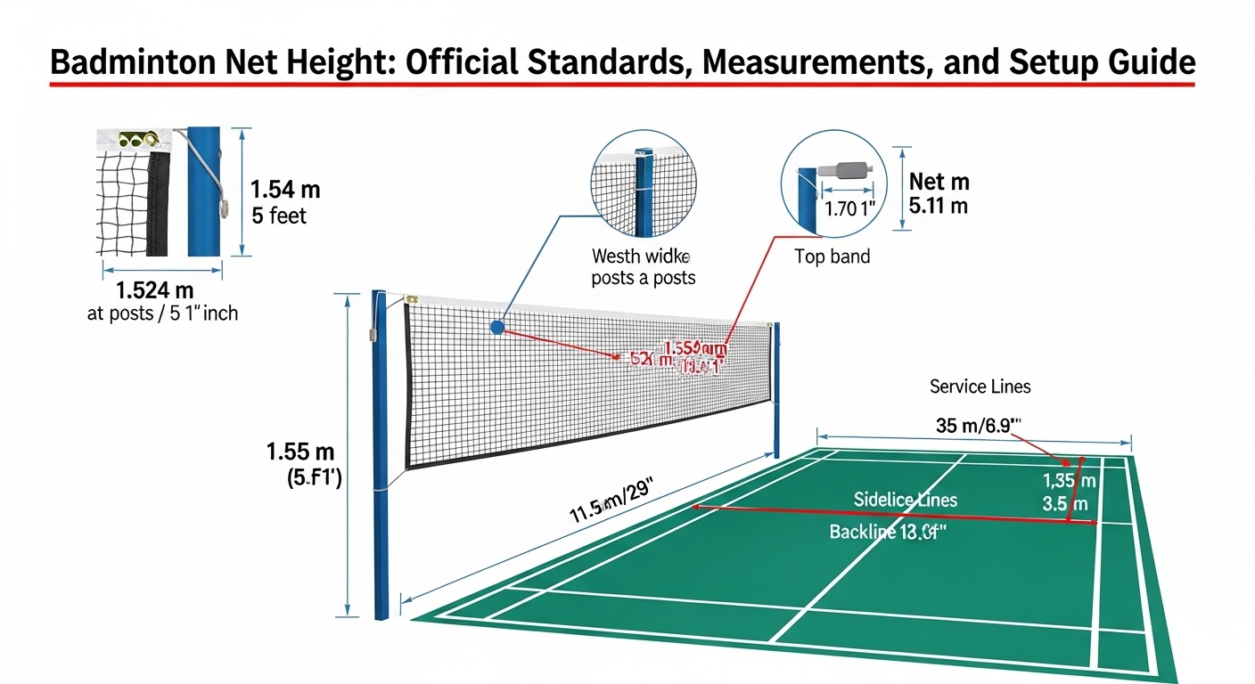 badminton net height