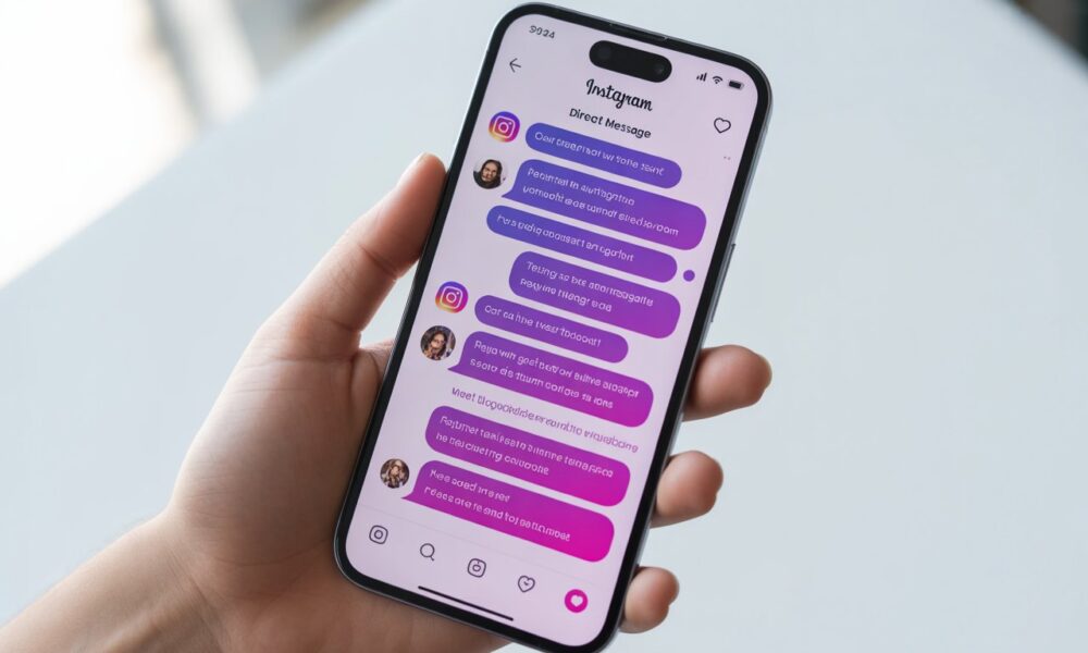 instagram message purple