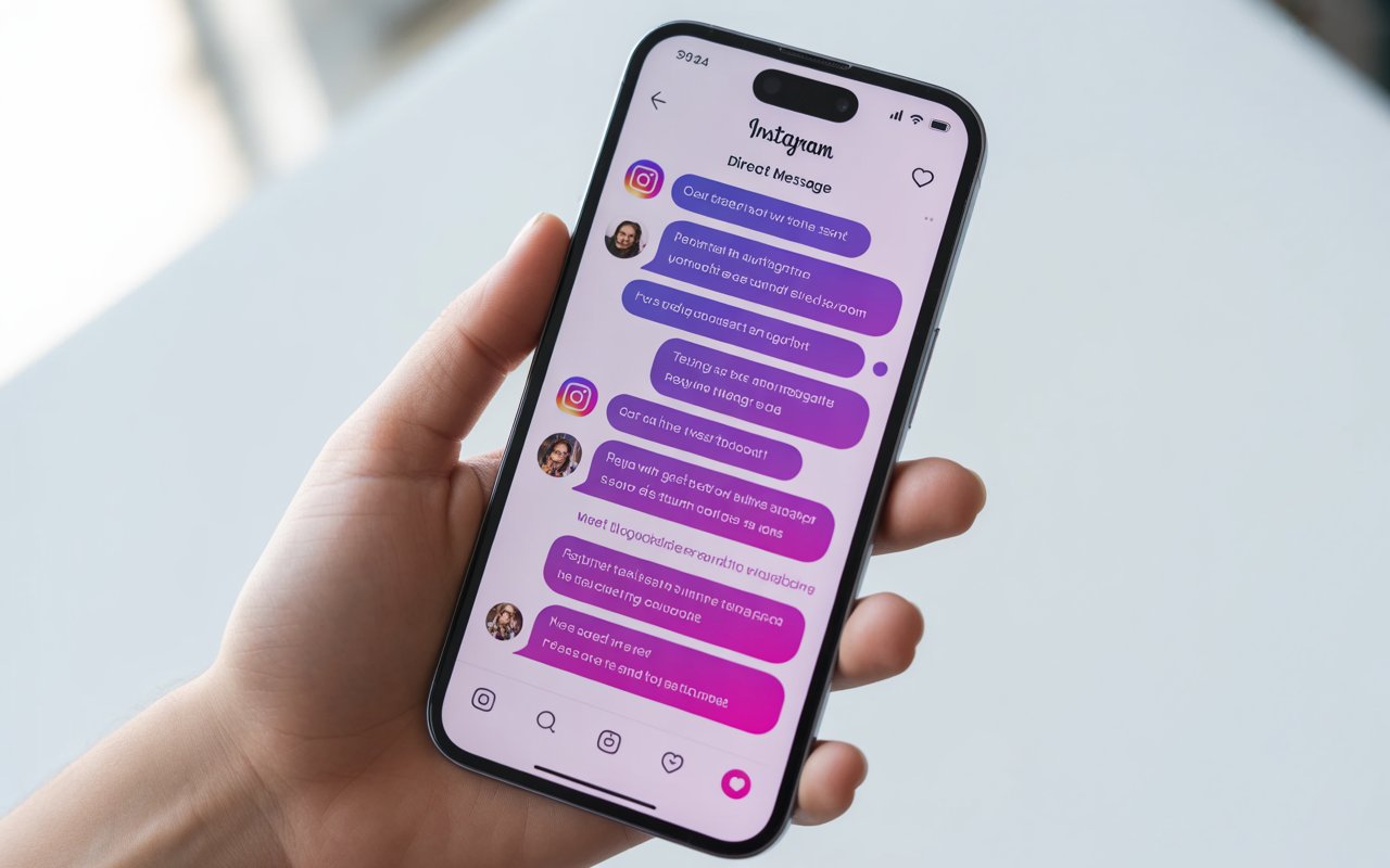 instagram message purple